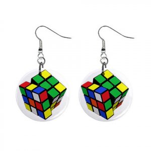 Rubik's Cube earrings