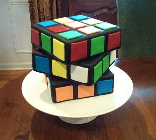 Rubik's Cube cake