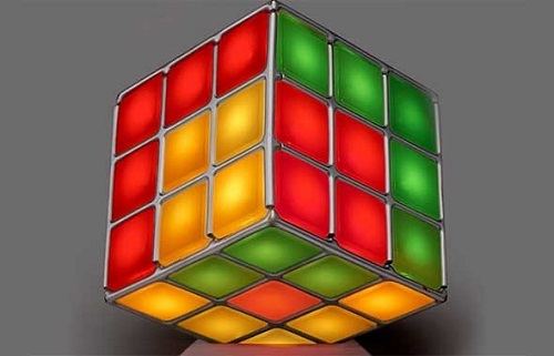 Rubik's Cube speaker lamp