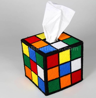 Rubik's Cube tissue box cover